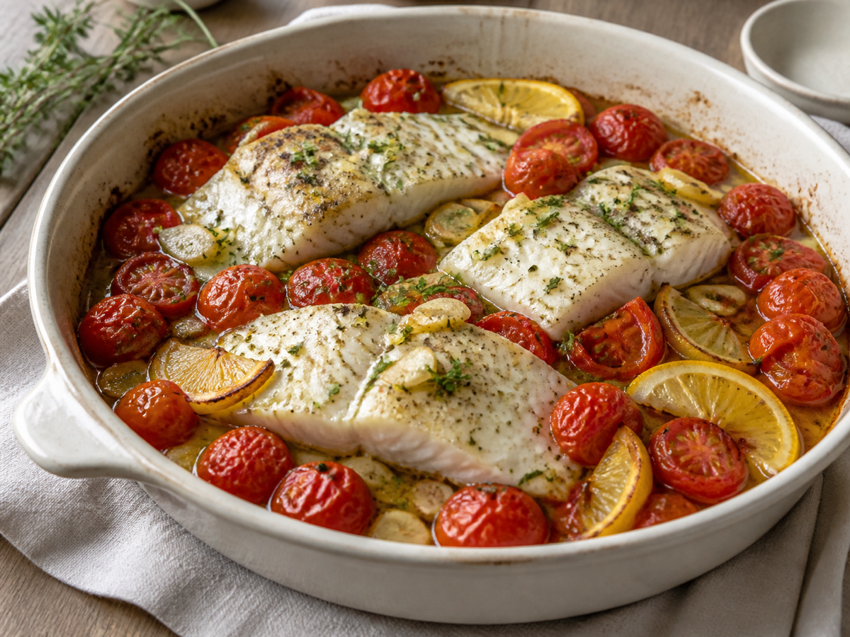 Baked Cod with Tomatoes