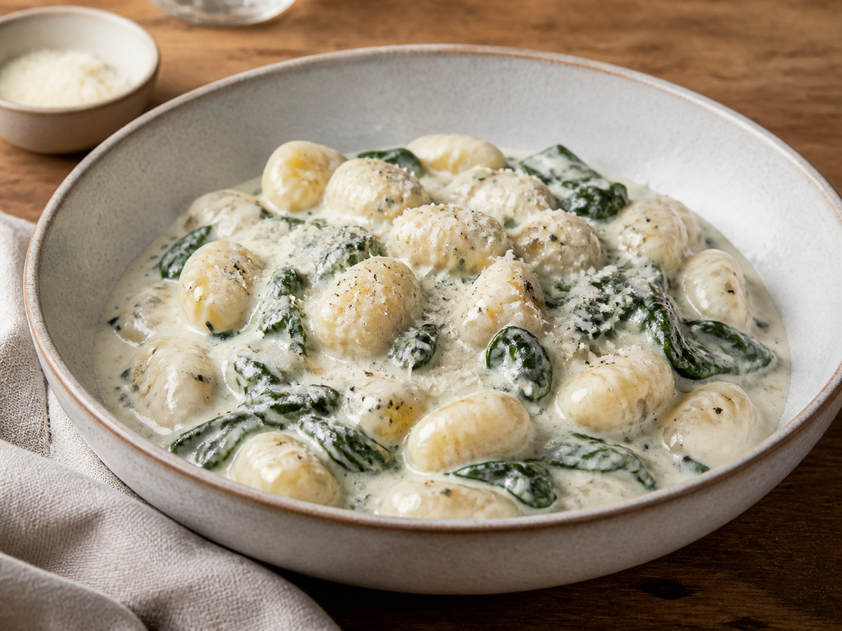 Creamy Spinach Gnocchi