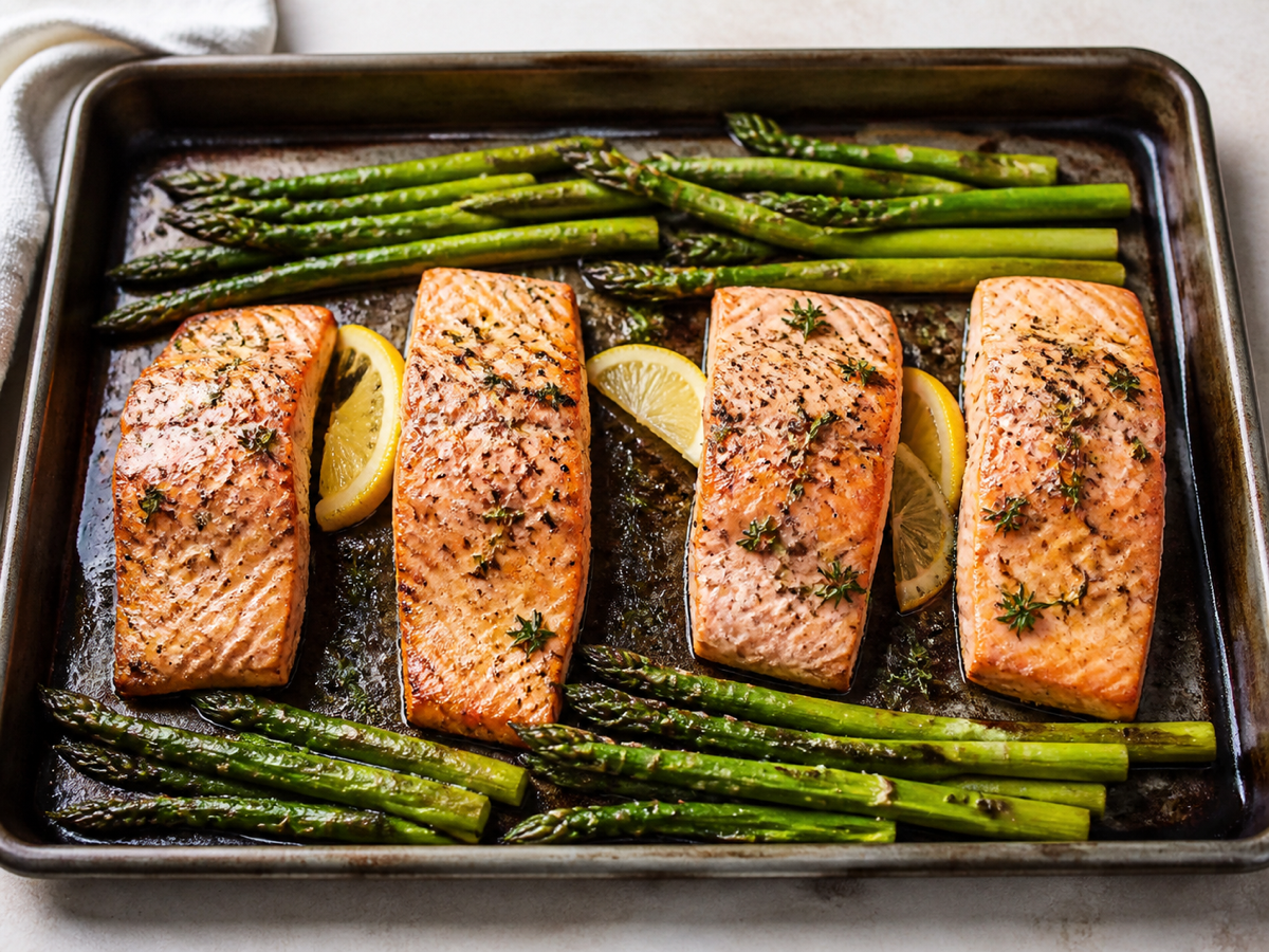 Sheet-Pan Salmon and Asparagus